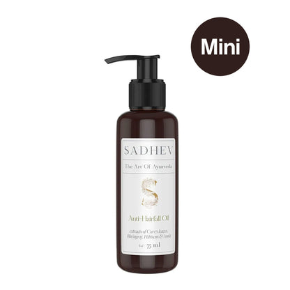 Sadhev Ayurvedic Anti-Hairfall Hair Oil with Curry Leaves, Bhringraj & Amla