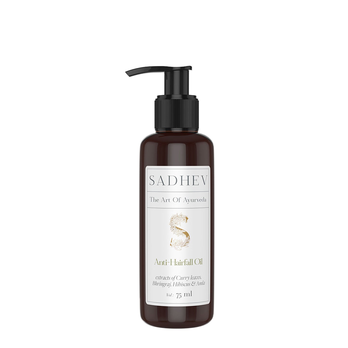 Sadhev Ayurvedic Anti-Hairfall Hair Oil with Curry Leaves, Bhringraj & Amla