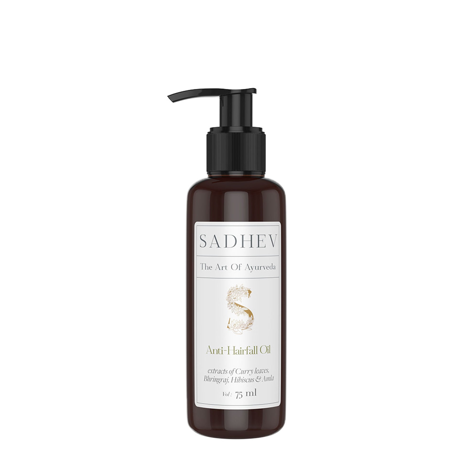 Sadhev Ayurvedic Anti-Hairfall Hair Oil with Curry Leaves, Bhringraj & Amla