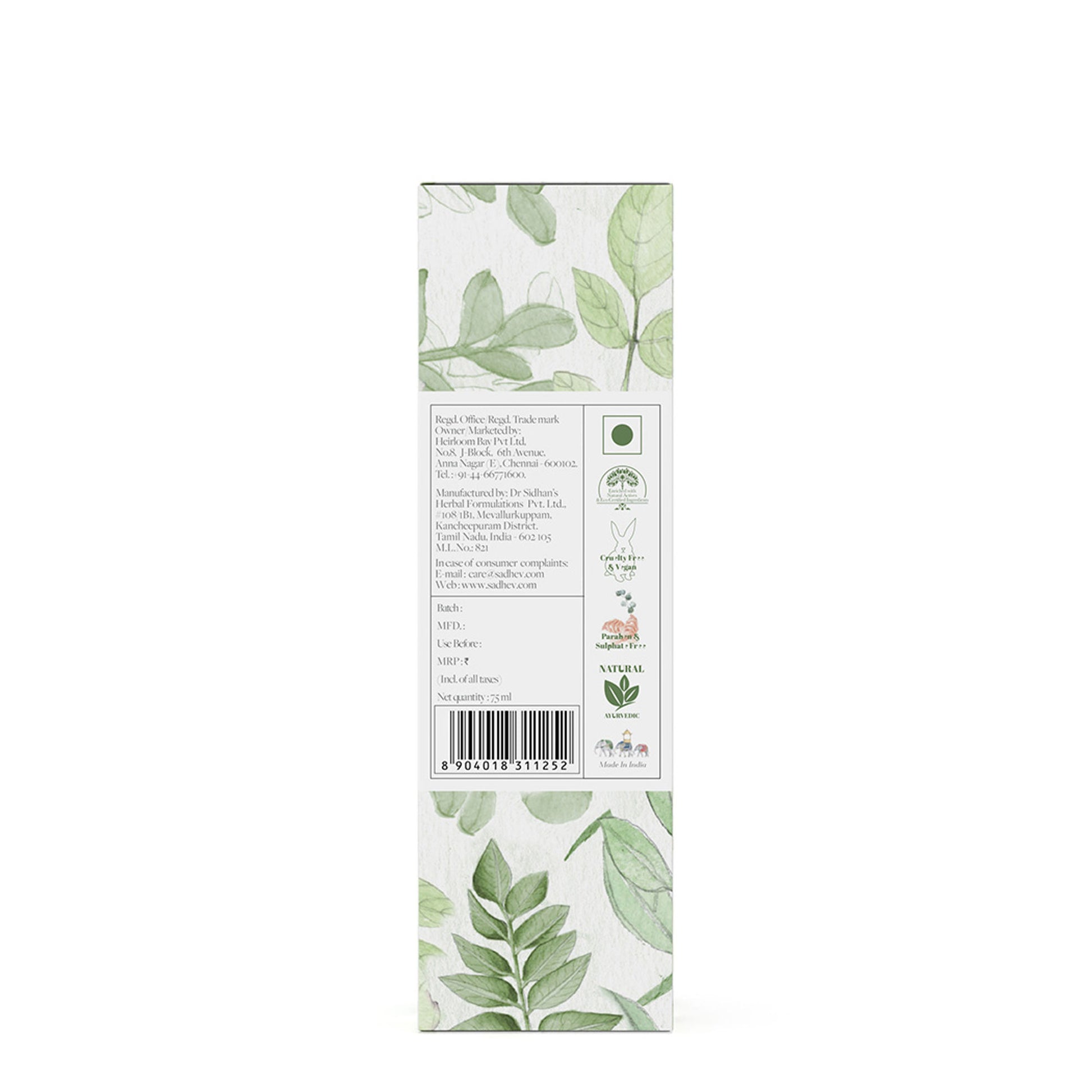Sadhev Ayurvedic Anti-Hairfall Hair Oil with Curry Leaves, Bhringraj & Amla