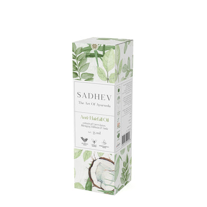 Sadhev Ayurvedic Anti-Hairfall Hair Oil with Curry Leaves, Bhringraj & Amla