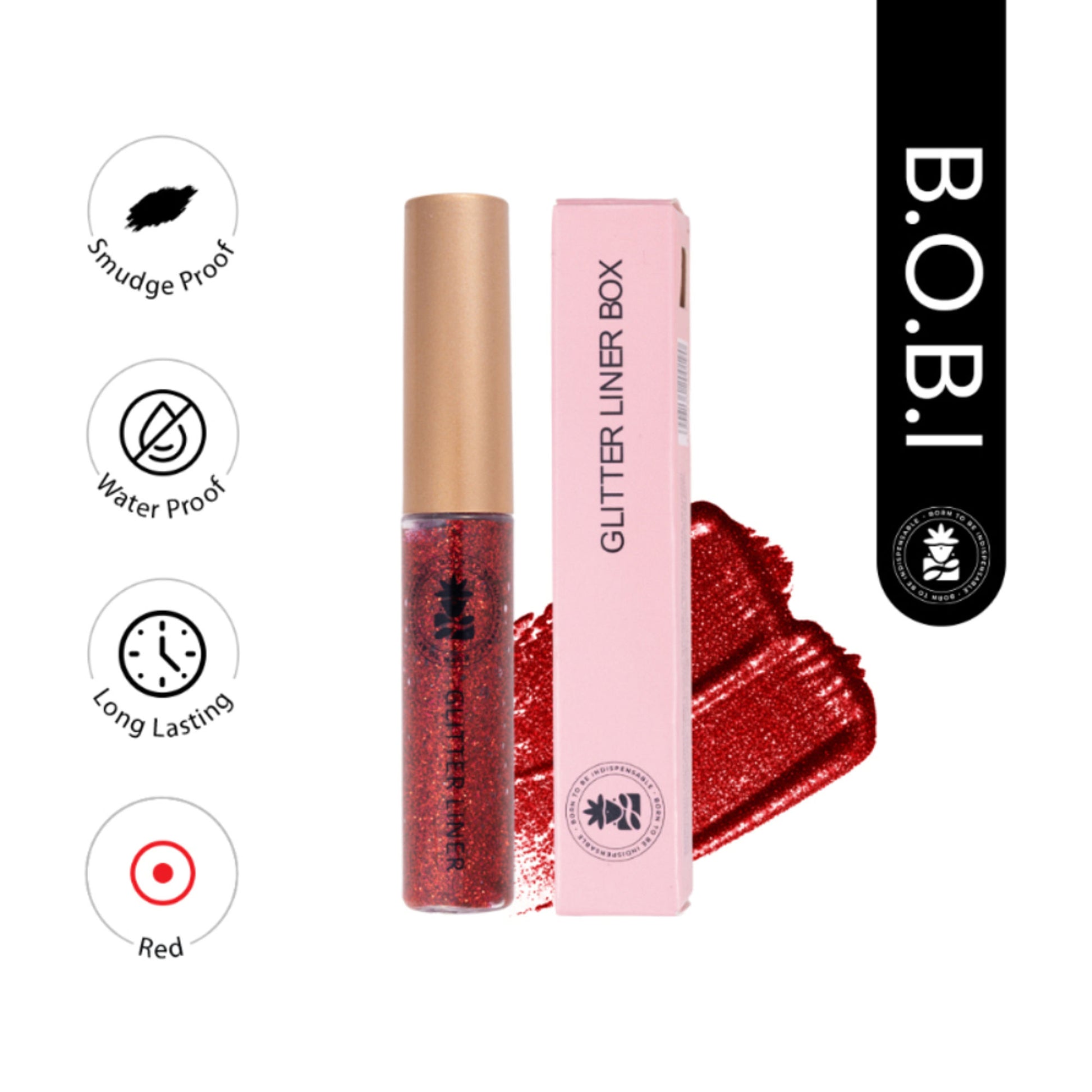 bobi Glitter Eyeliner - Red