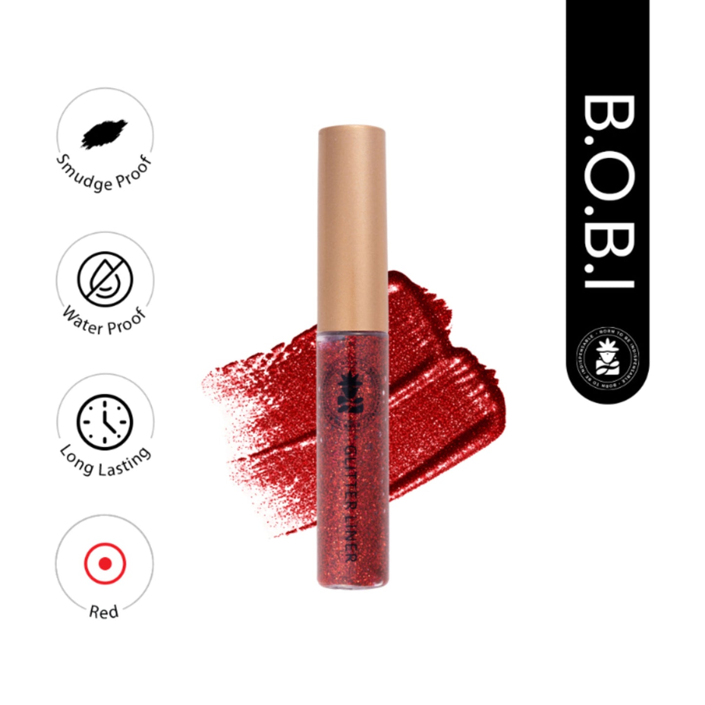 bobi Glitter Eyeliner - Red