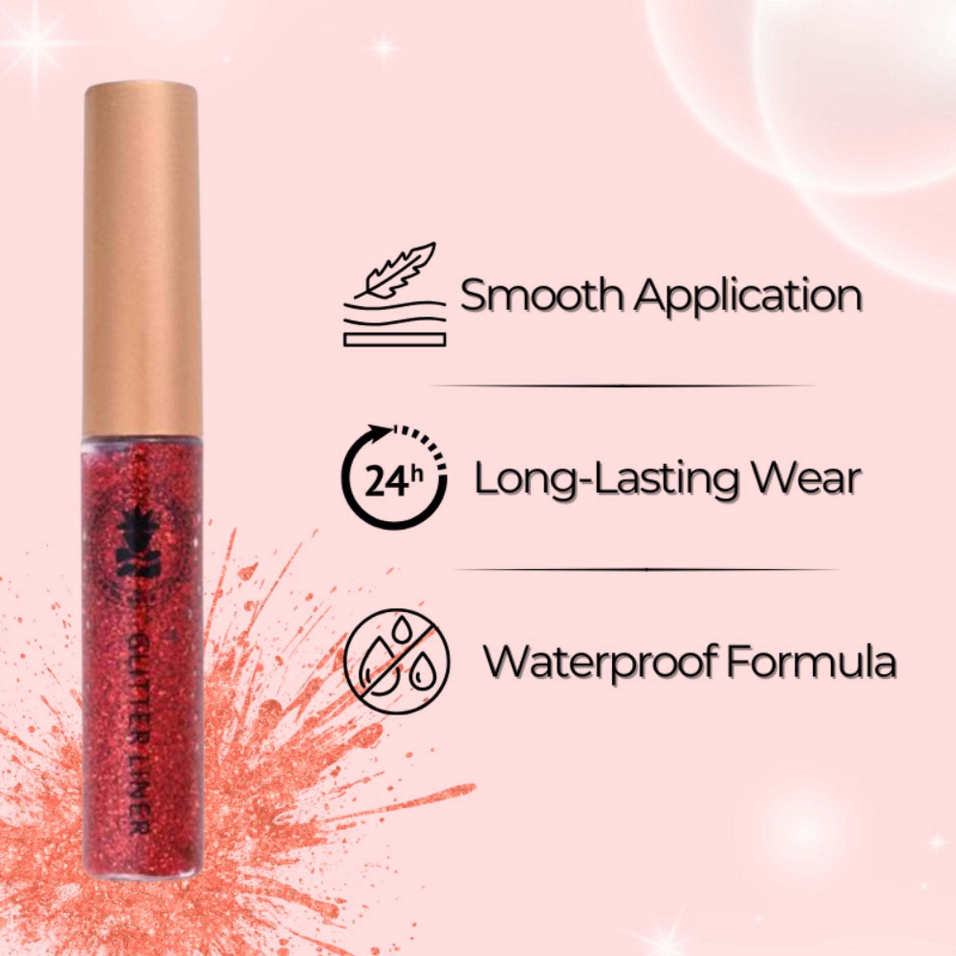 bobi Glitter Eyeliner - Red