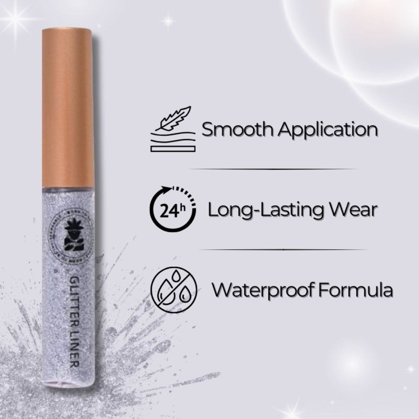 bobi Glitter Eyeliner - Silver