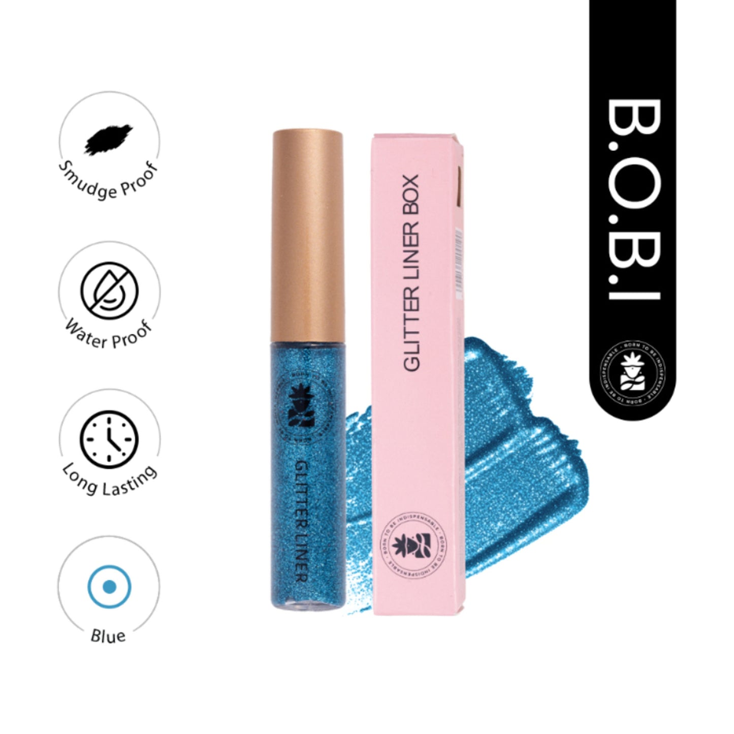 bobi Glitter Eyeliner - Blue