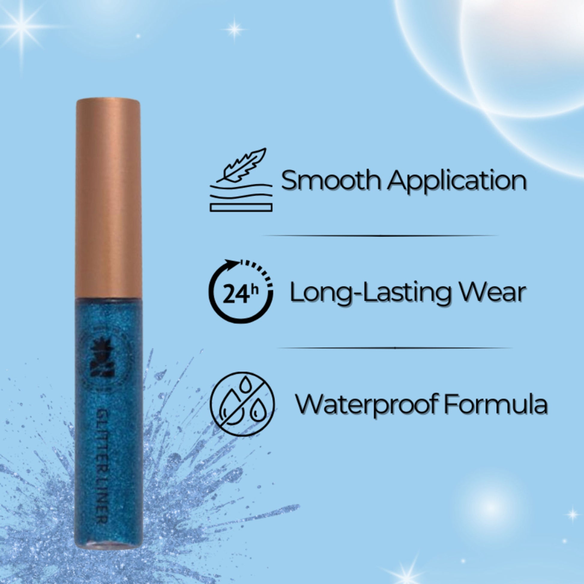 bobi Glitter Eyeliner - Blue