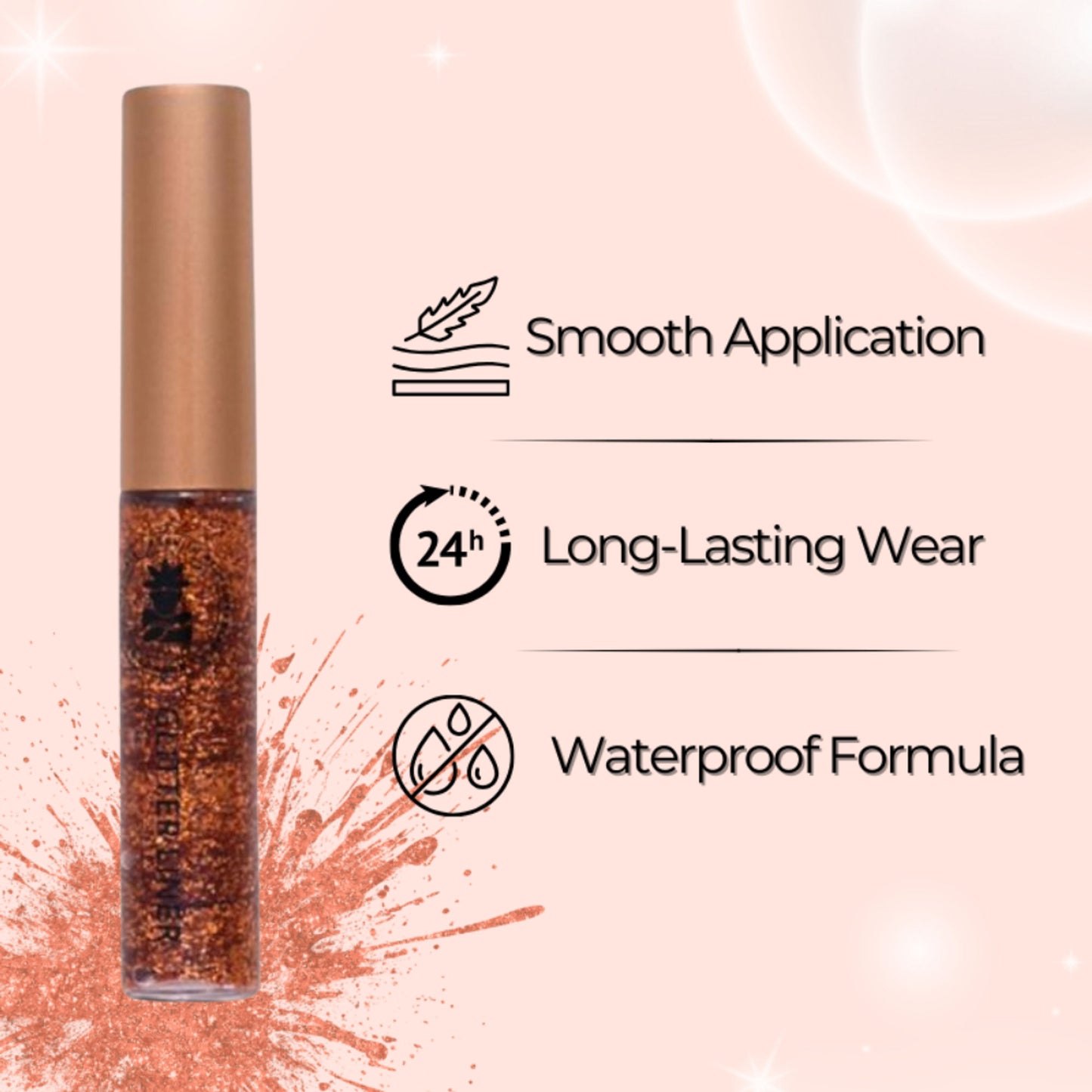 bobi Glitter Eyeliner - Orange