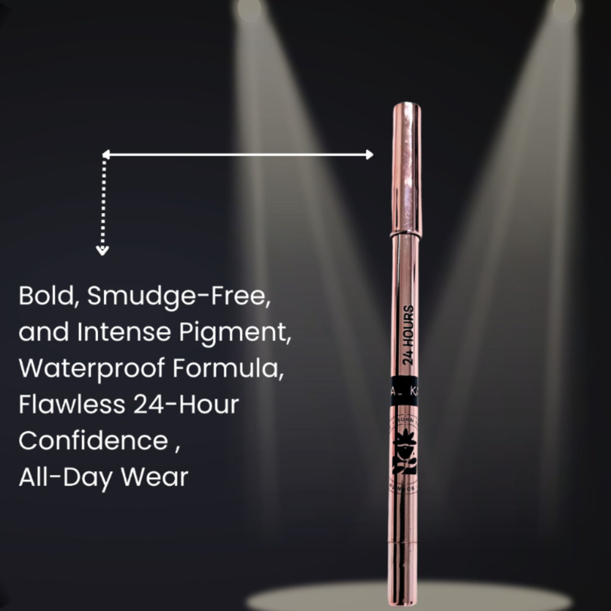 BOBI 24 Hour Black Kajal, Long Lasting, Smudge Proof, Waterproof, Deep Black, 1.5gm