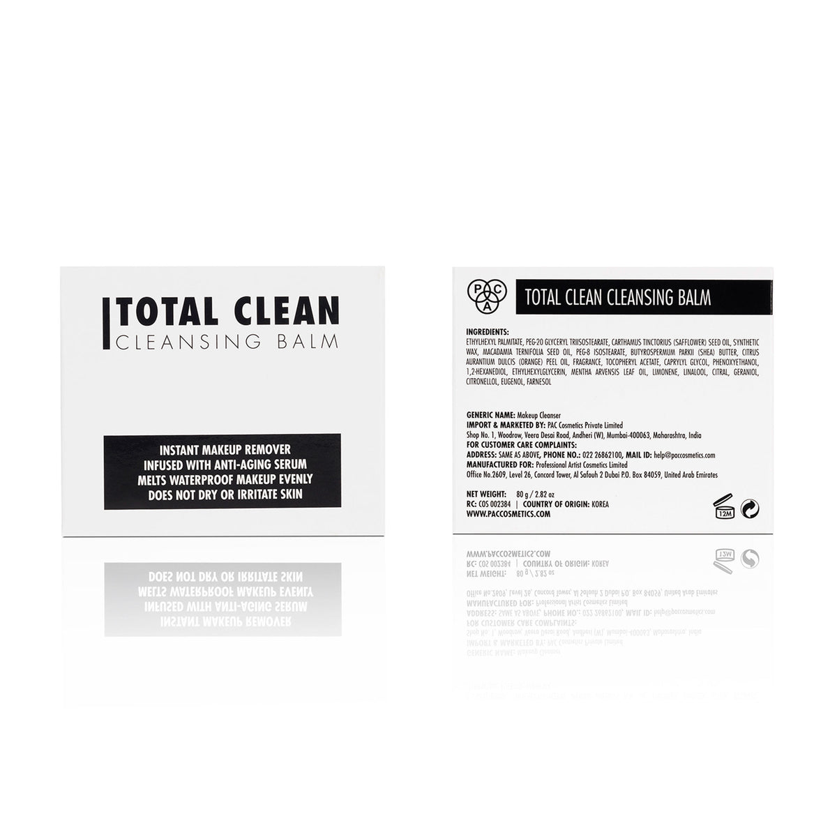 PAC Total Clean Cleansing Balm - Melts Waterproof Makeup Instantly, Non Drying & Non Irritating