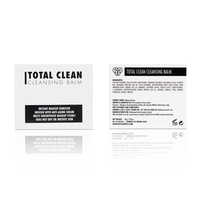 PAC Total Clean Cleansing Balm - Melts Waterproof Makeup Instantly, Non Drying & Non Irritating