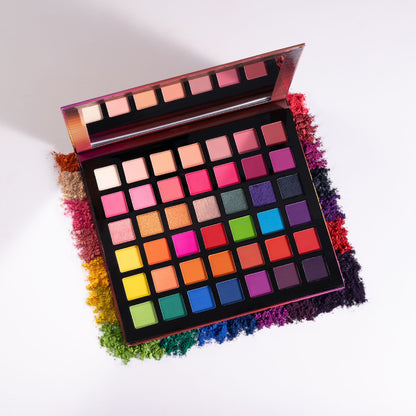 PAC Prism Eyeshadow Palette X42 Sunset - Intense Pigment Payoff, Blendable Formula, Mattes & Shimmer