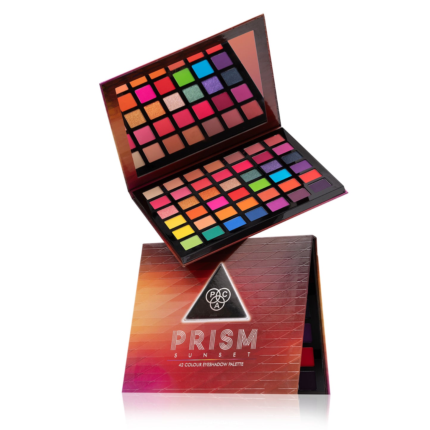 PAC Prism Eyeshadow Palette X42 Sunset - Intense Pigment Payoff, Blendable Formula, Mattes & Shimmer