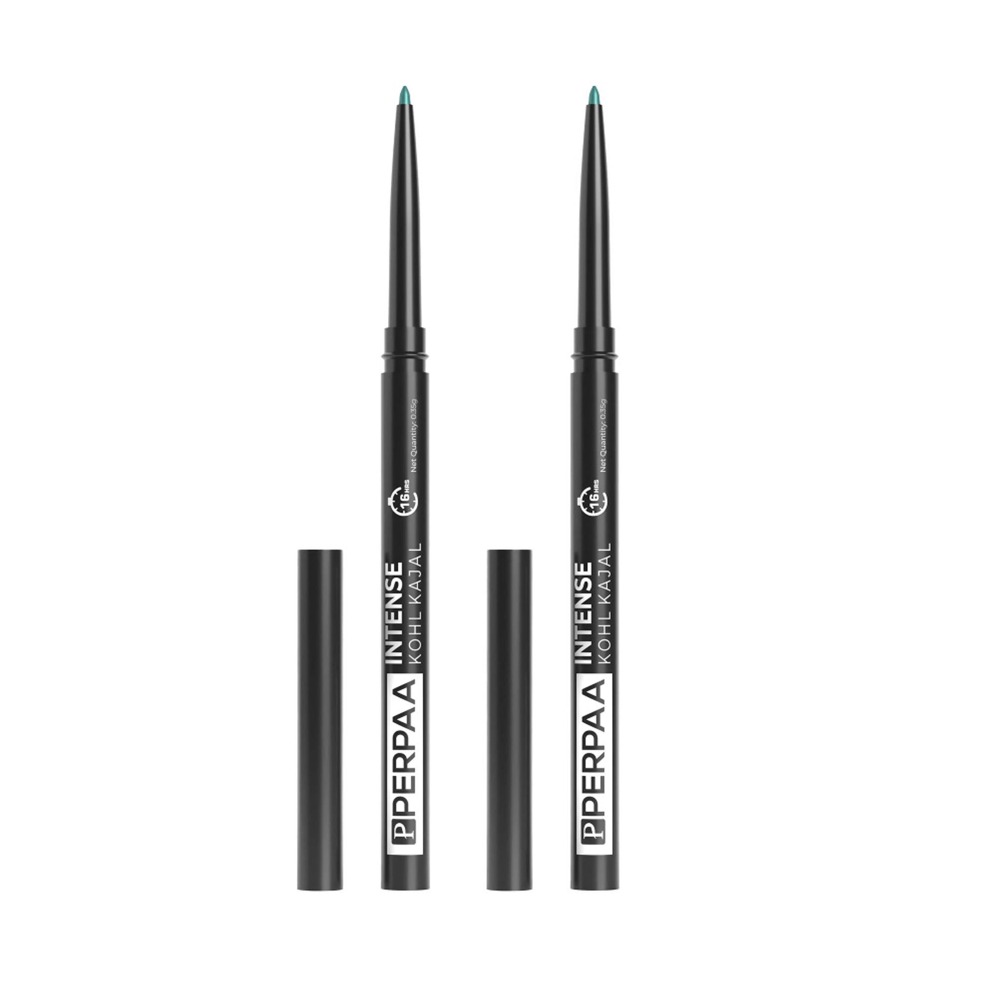 PERPAA Longwear Highly Pigmented Metallic Green Kohl Kajal Combo