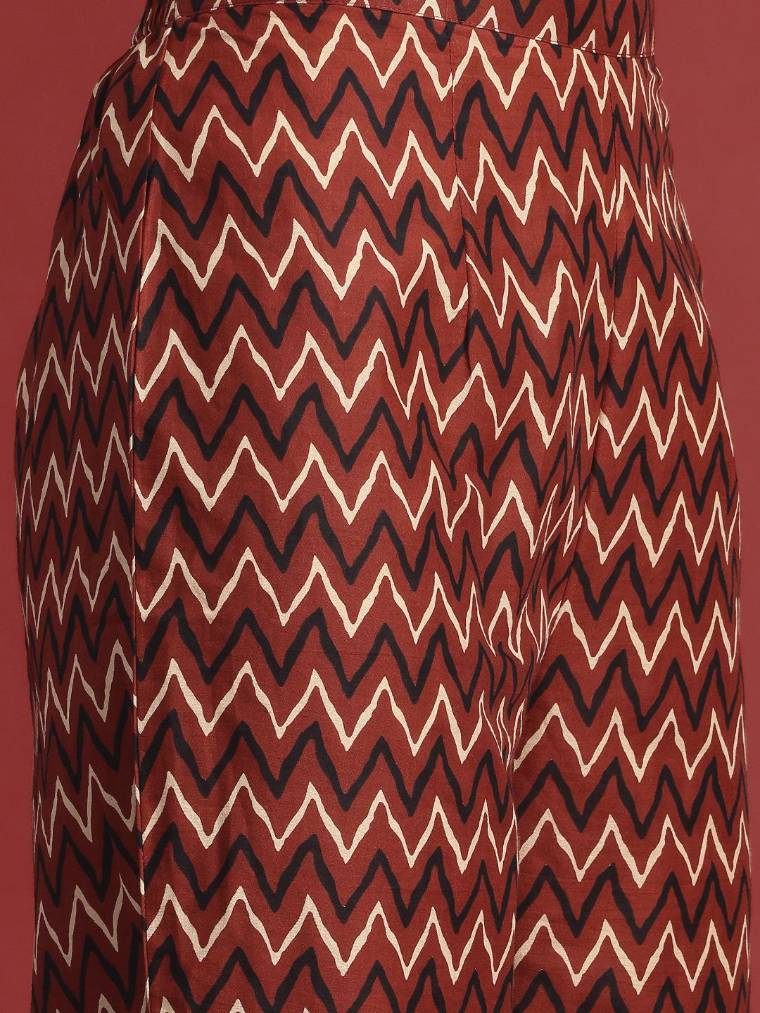 Indyancart IE Ethnic Motifs Printed Pure Cotton Kurta With Trousers & Dupatta