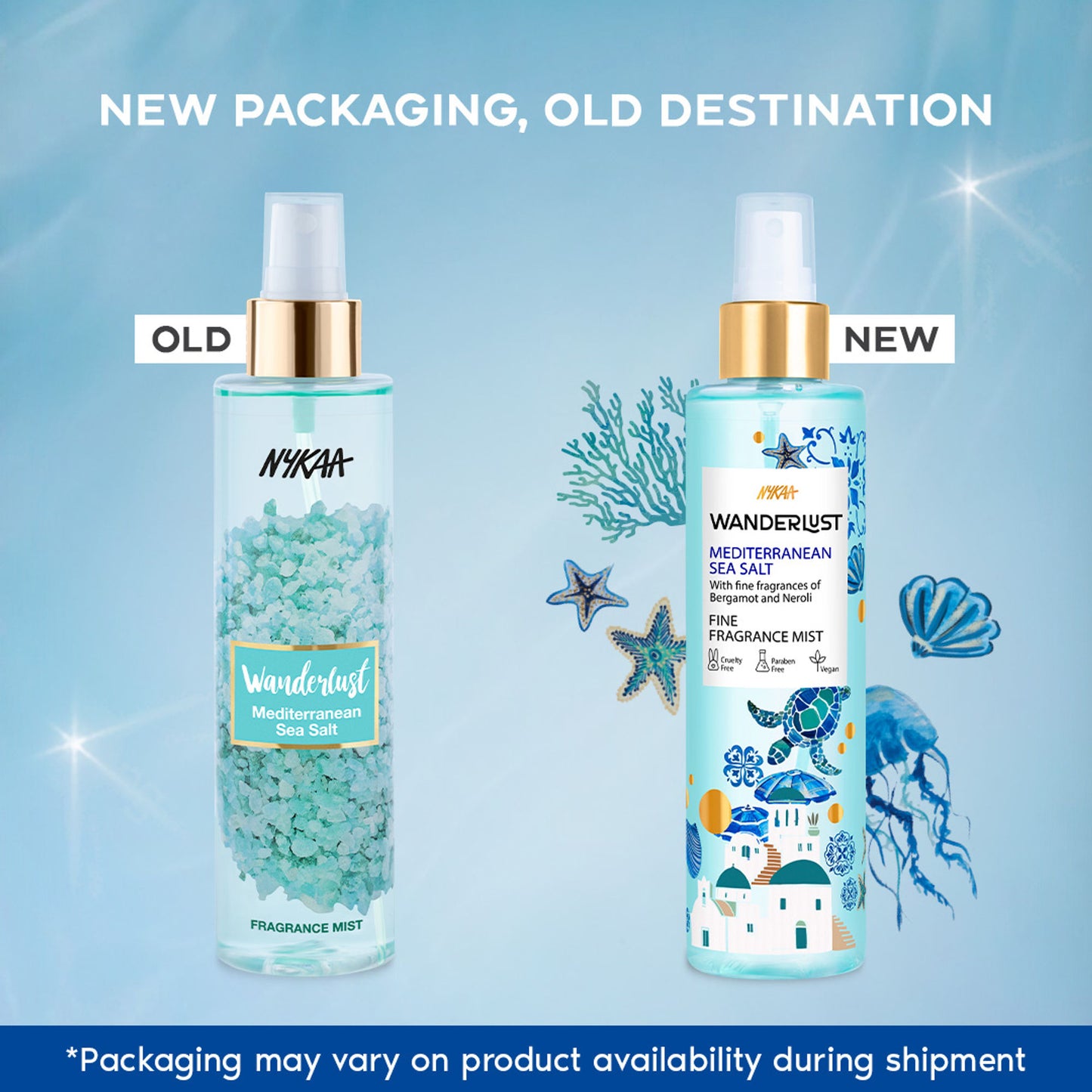 Nykaa Wanderlust 2-in-1 Body & Hair Perfume Mist Long Lasting Fragrance - Upto 8 hours - Mediterranean Sea Salt