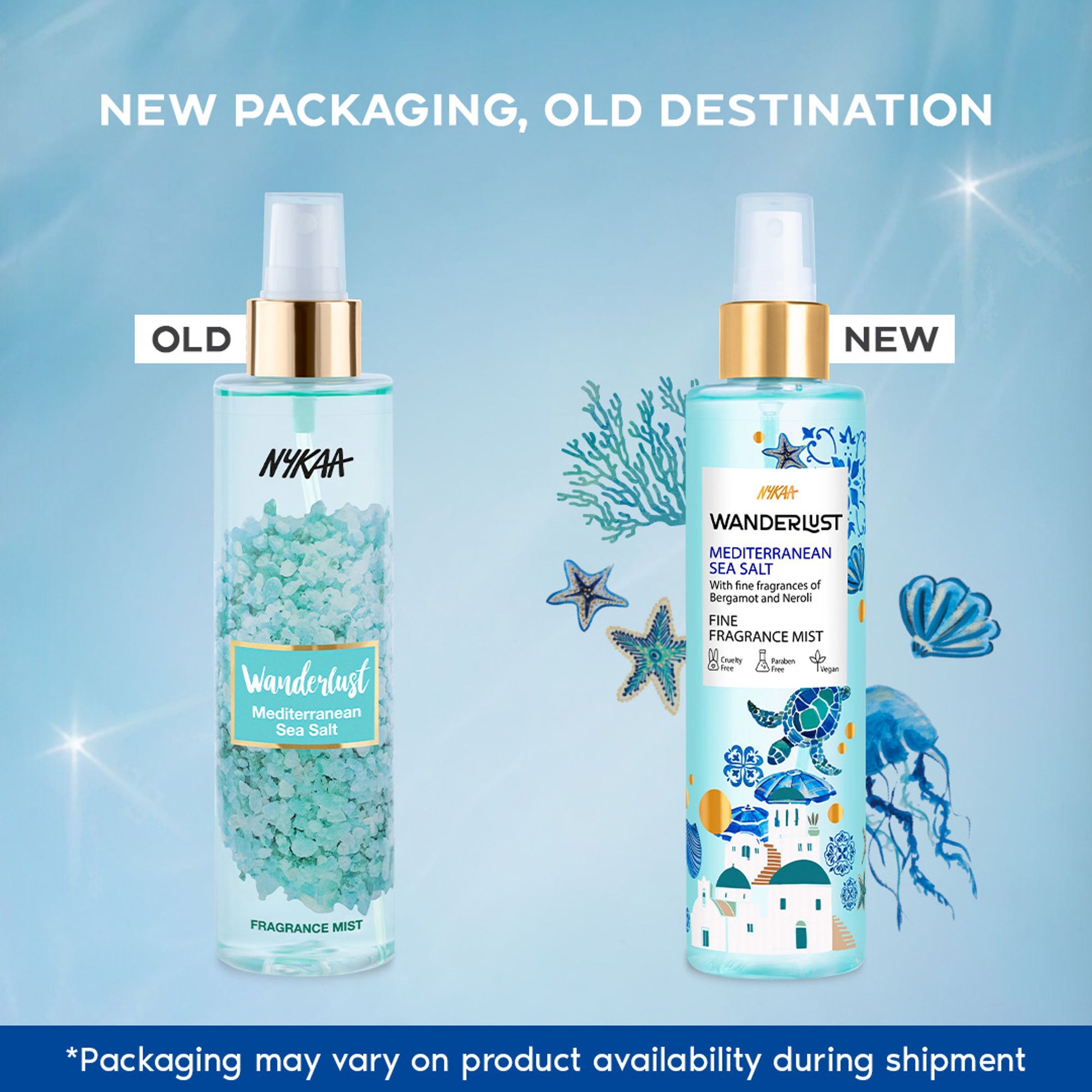 Nykaa Wanderlust 2-in-1 Body & Hair Perfume Mist Long Lasting Fragrance - Upto 8 hours - Mediterranean Sea Salt