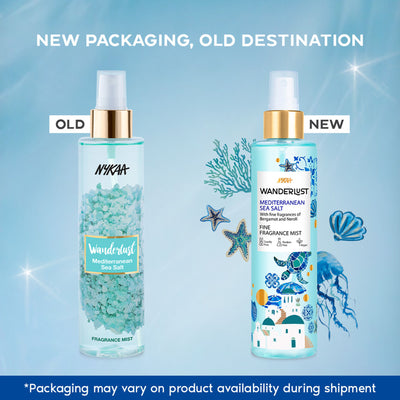 Nykaa Wanderlust 2-in-1 Body & Hair Perfume Mist Long Lasting Fragrance - Upto 8 hours - Mediterranean Sea Salt