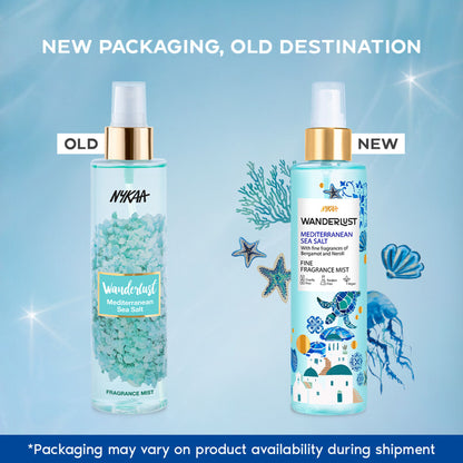 Nykaa Wanderlust 2-in-1 Body & Hair Perfume Mist Long Lasting Fragrance - Upto 8 hours - Mediterranean Sea Salt