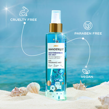 Nykaa Wanderlust 2-in-1 Body & Hair Perfume Mist Long Lasting Fragrance - Upto 8 hours - Mediterranean Sea Salt