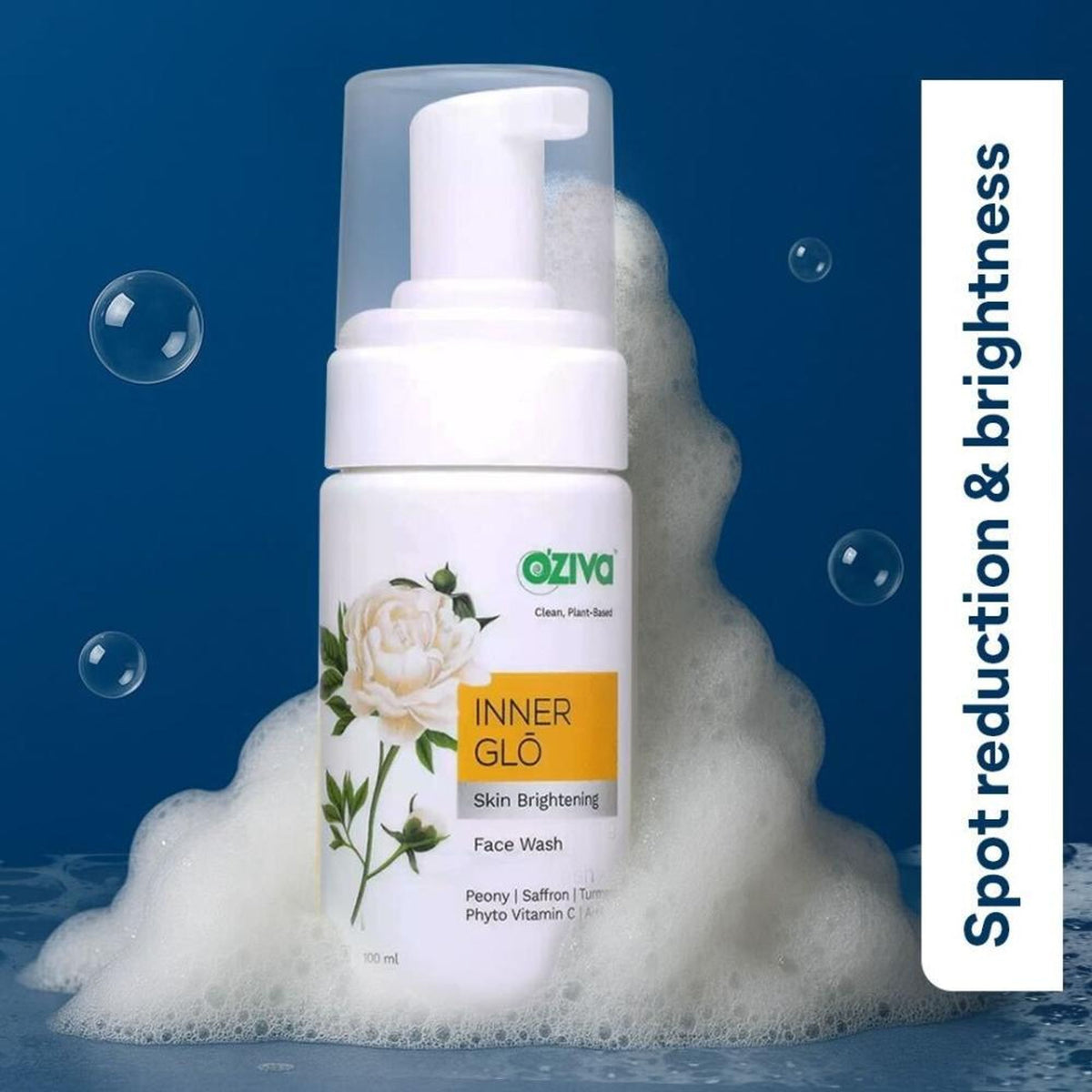 OZiva Inner Glo Skin Brightening Face Wash (with Vitamin C) for Spot Correction & Radiance