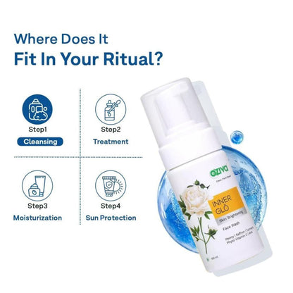 OZiva Inner Glo Skin Brightening Face Wash (with Vitamin C) for Spot Correction & Radiance