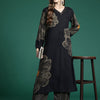 Indyancart IE Floral Printed Regular Beads and Stones Kurta with Trousers