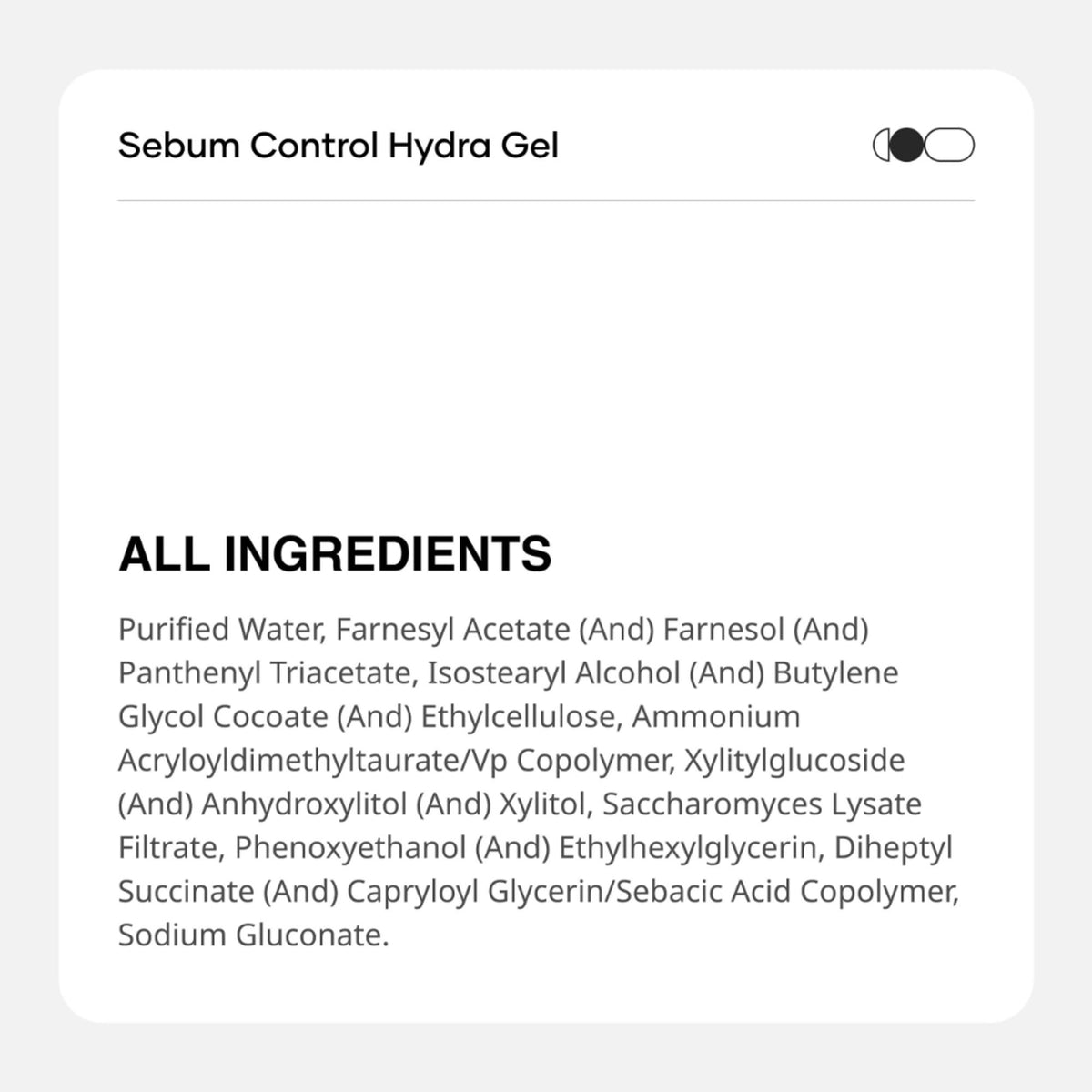Cureskin Sebum Control Hydra Gel - Hydration & Shine Control