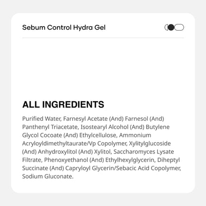 Cureskin Sebum Control Hydra Gel - Hydration & Shine Control