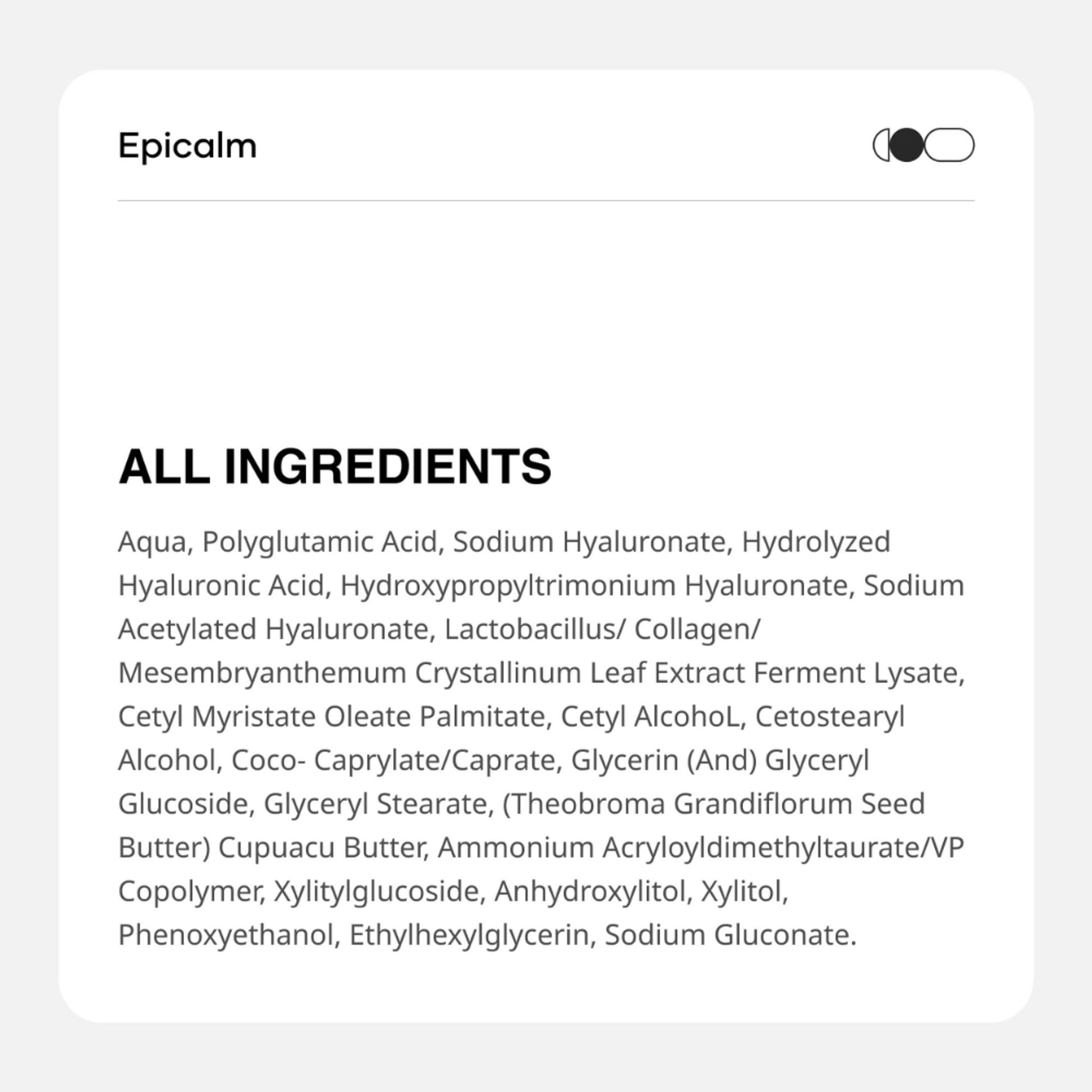 Cureskin Epicalm Moisturising Cream With Hyper Hyaluronic Matrix, Aquaporin And Cupuacu Butter