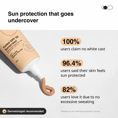 Cureskin Mineral Sunscreen Matte Finish Tinted SPF 50 PA++++ Broad Spectrum UVA, UVB & IR