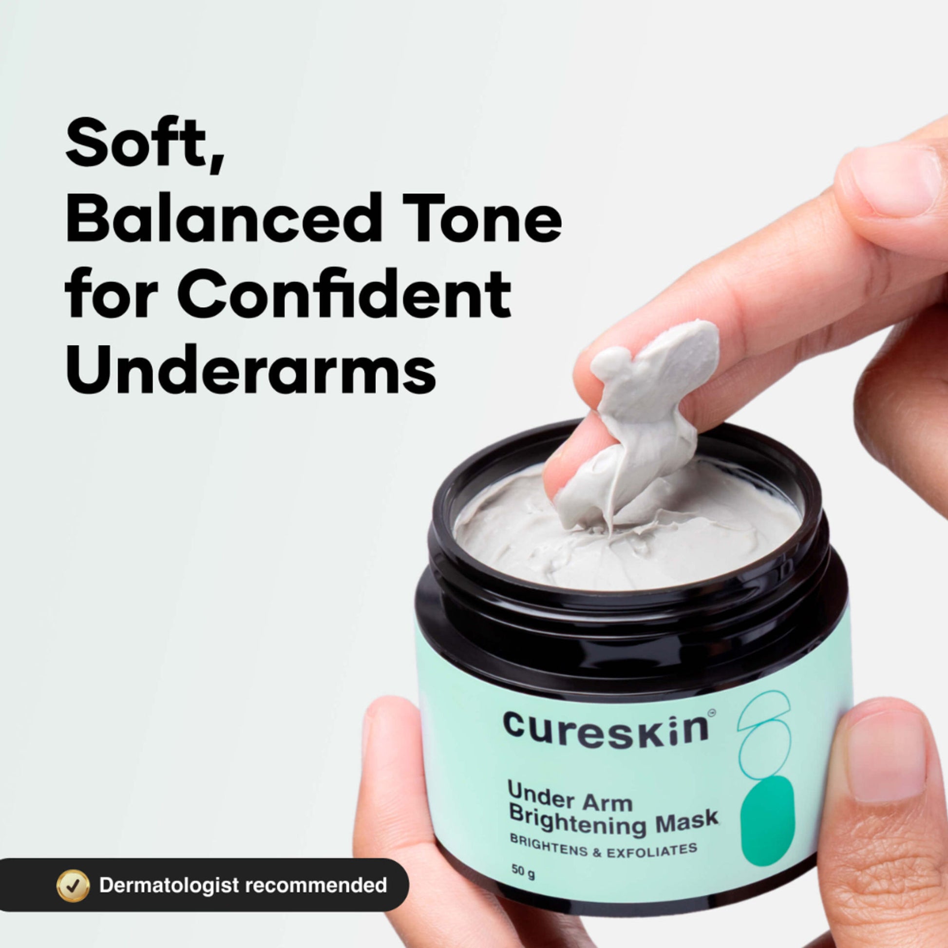 Cureskin Under Arm Brightening Cream Mask With Papaya & Sweet Orange