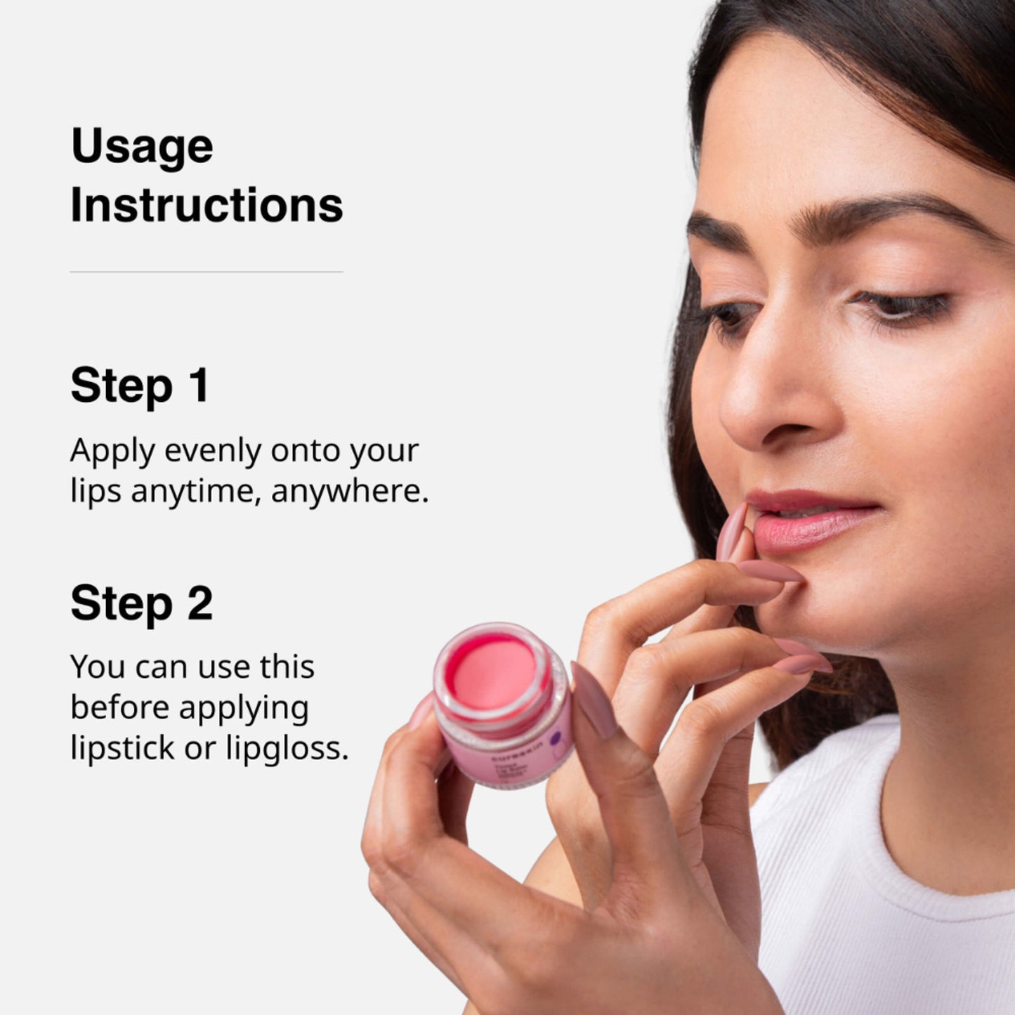 Cureskin Tinted Lip Balm With Beetroot, Carrot & Strawberry