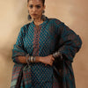 Dhiyona IE Ethnic Motifs Printed Regular Pure Cotton Straight Kurta with Trousers & Dupatta