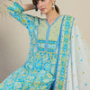 Dhiyona IE Women Floral Printed Cotton Kurta with Trousers & Dupatta