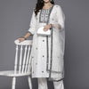 Dhiyona IE Ethnic Motifs Embroidered Regular Mirror Work Kurta with Trousers & Dupatta