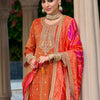 Indyancart IE Ethnic Motifs Embroidered Sequinned Anarkali Kurta with Trouser & Dupatta