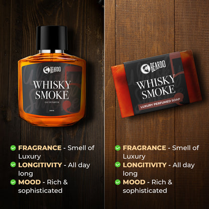 Beardo Whisky Smoke Perfumed Luxury Soap Crafted For Men - Pack Of 3