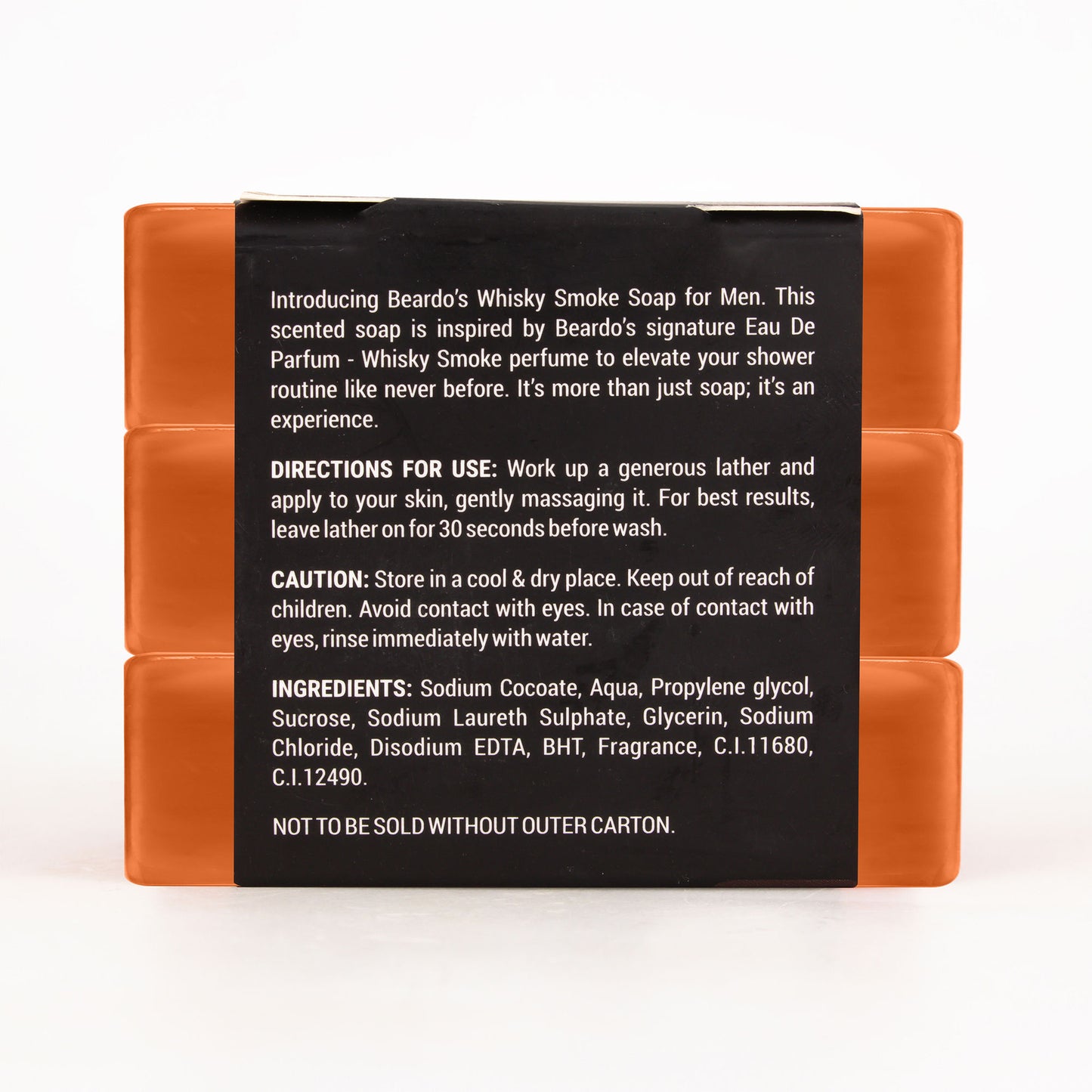 Beardo Whisky Smoke Perfumed Luxury Soap Crafted For Men - Pack Of 3