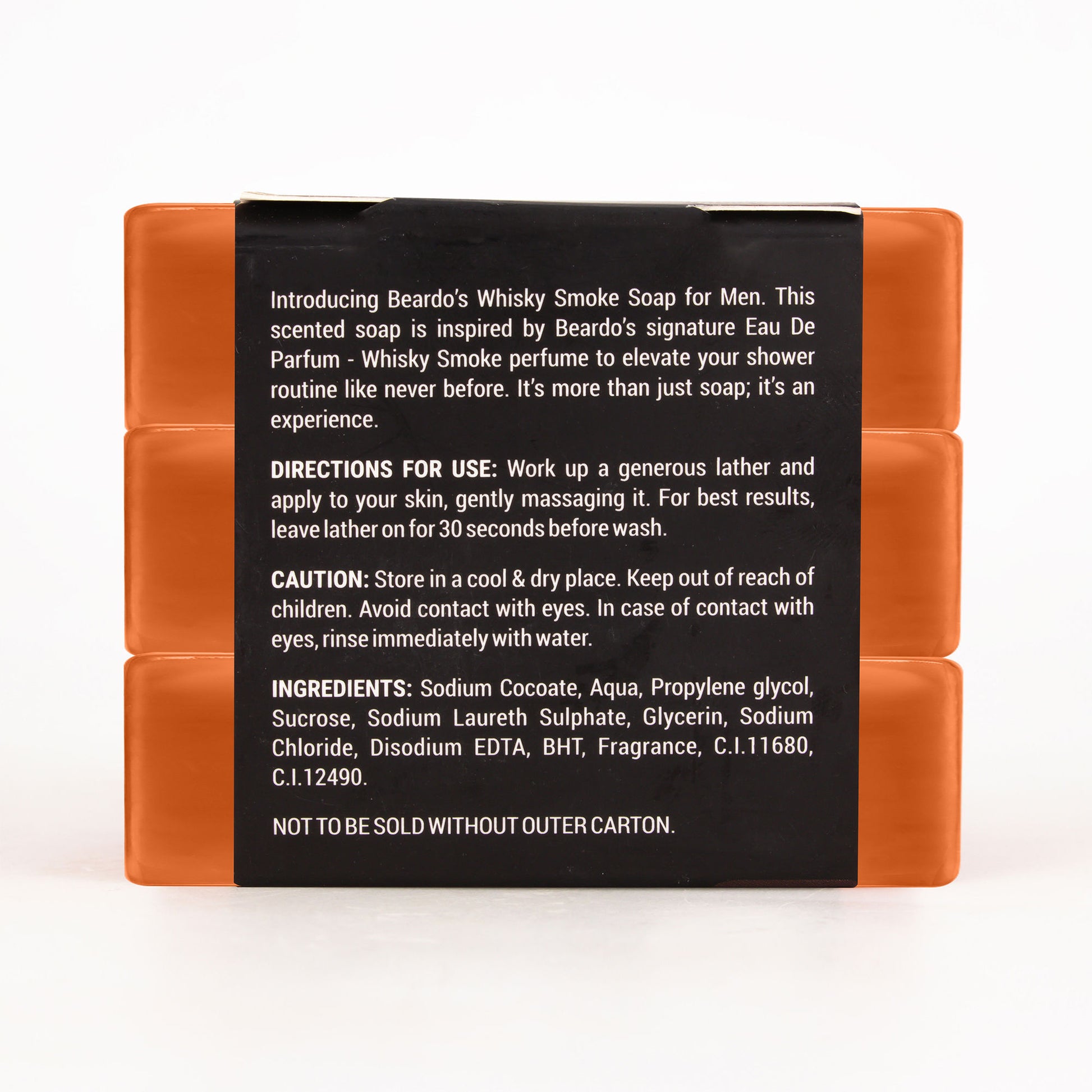 Beardo Whisky Smoke Perfumed Luxury Soap Crafted For Men - Pack Of 3
