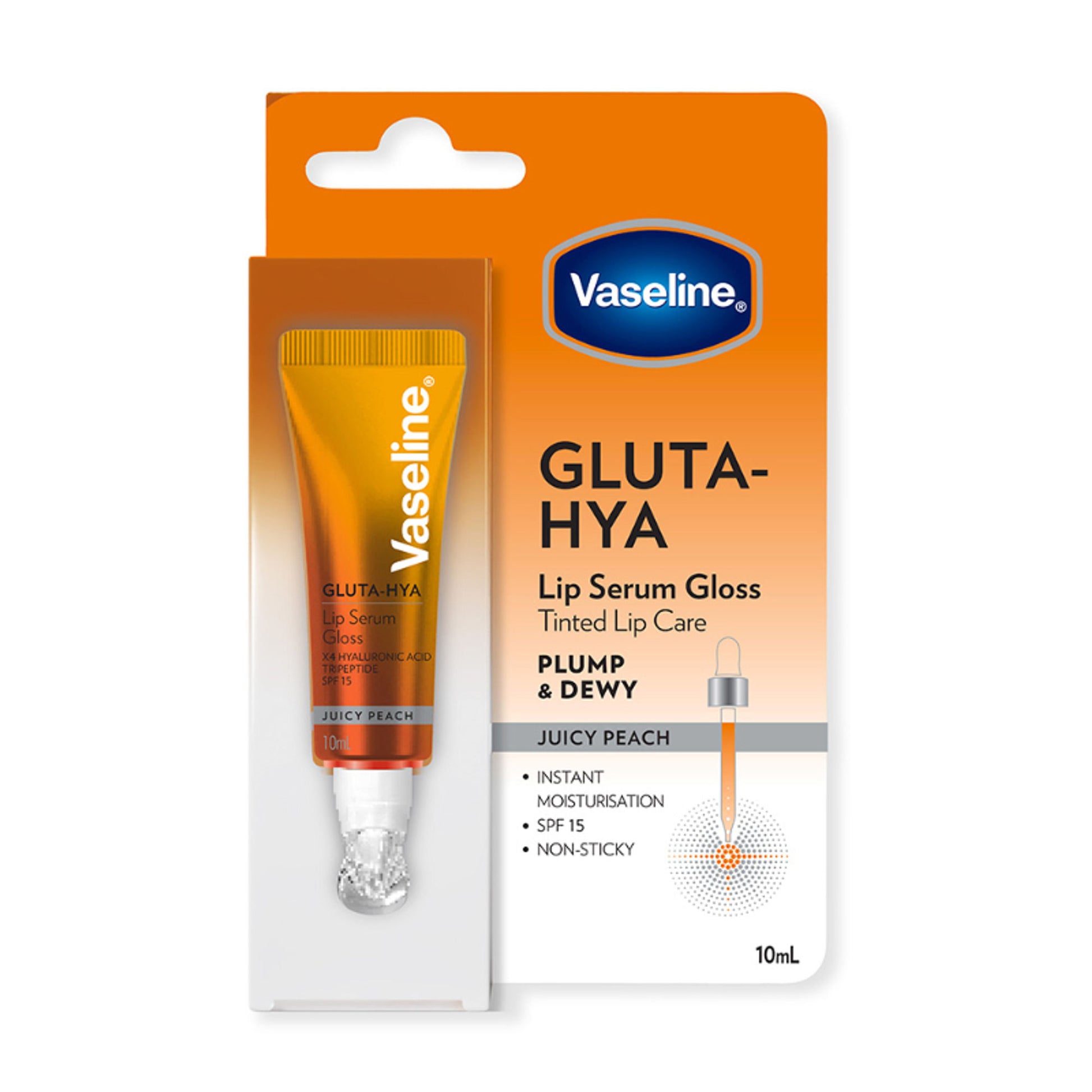 Vaseline Gluta-Hya Lip Gloss - Juicy Peach
