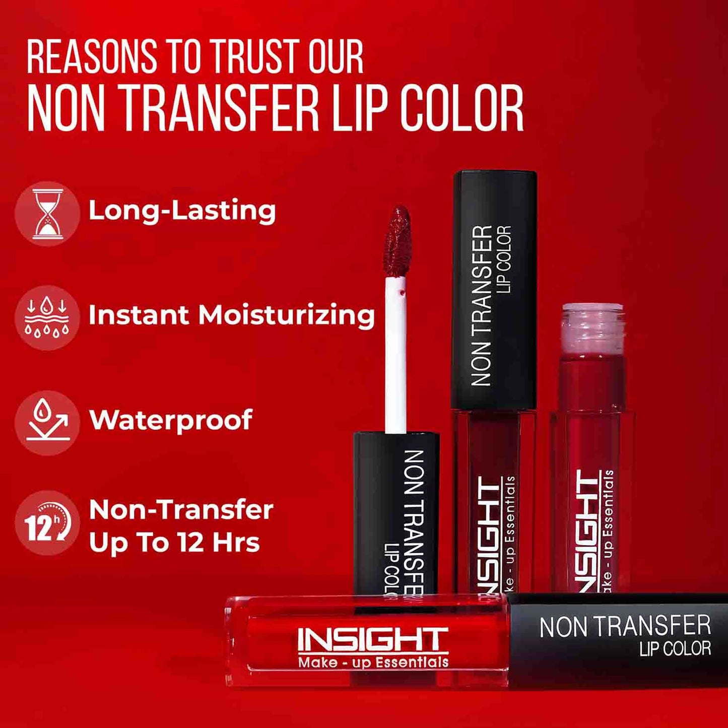 Insight Cosmetics Non-Transfer Lip Color, 12hr Long Lasting Matte Lips, Moisturizing & Light Weight - Top Notch