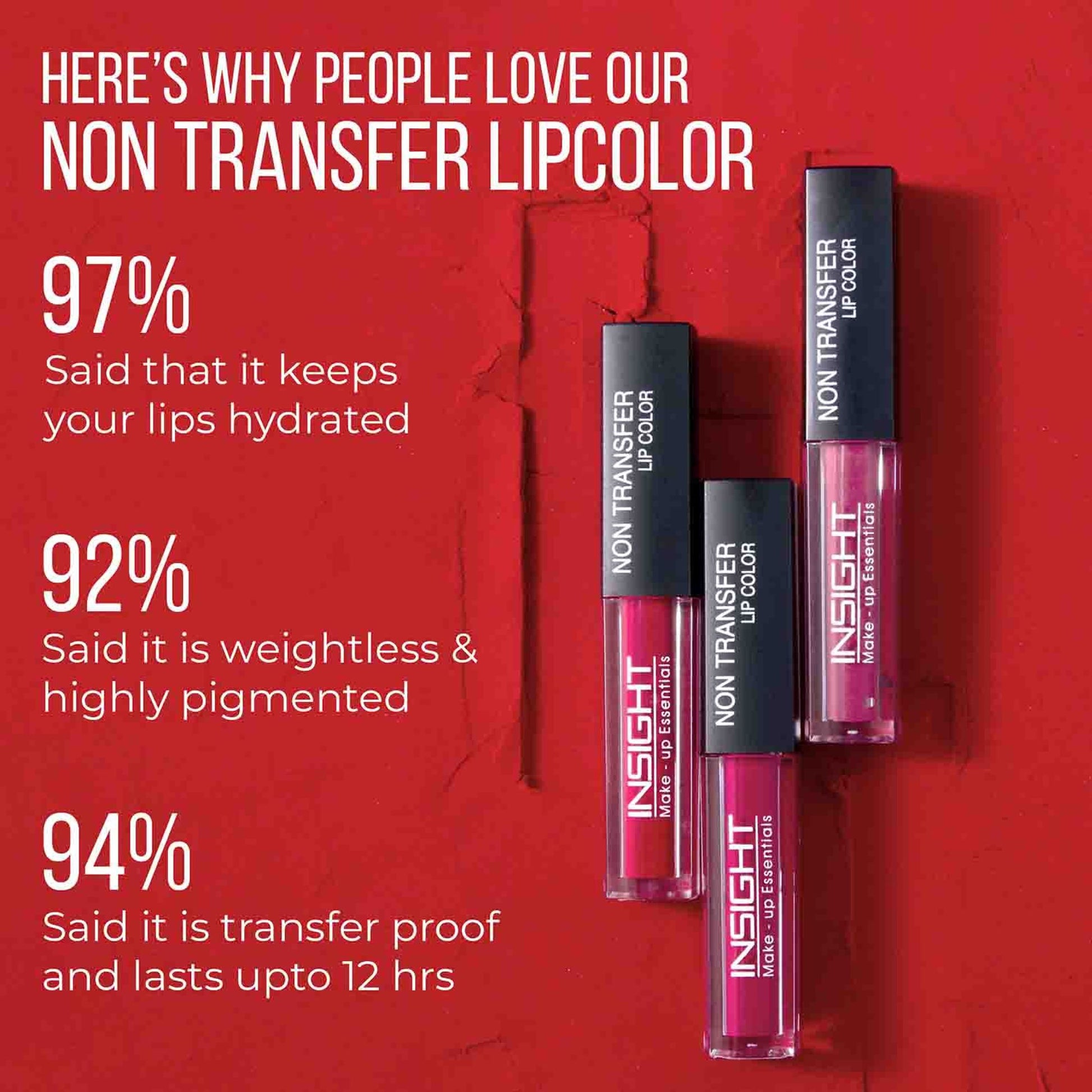 Insight Cosmetics Non-Transfer Lip Color, 12hr Long Lasting Matte Lips, Moisturizing & Light Weight - Top Notch