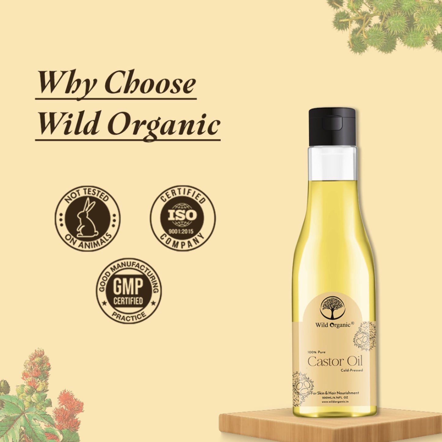 Wild Organic Castor Oil Pure And Natural