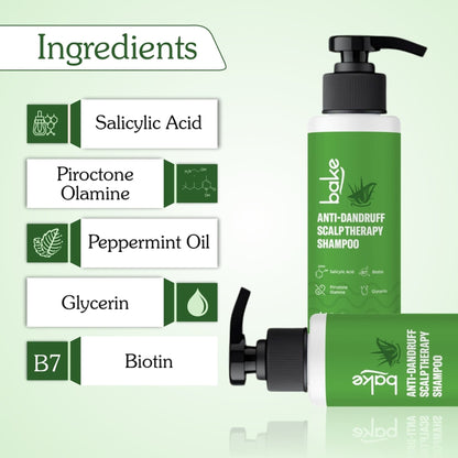 Bake 2% Salicylic Acid Anti Dandruff Scalp Therapy Shampoo For Dry & Frizzy Hair