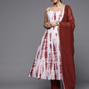 Dhiyona VA Women'sDyed Anarkali Kurta With Trousers & With Dupatta