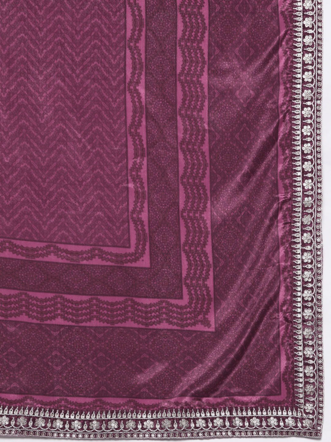 Women Ethnic Motifs Embroidered Sequinned Kurta with Palazzos & With Dupatta