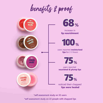 Plum Candy Melts Vegan Lip Balm - Red Velvet Love - Berry Feast