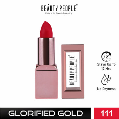 Beauty People Glorified Gold Lipstick - Red Zepellin
