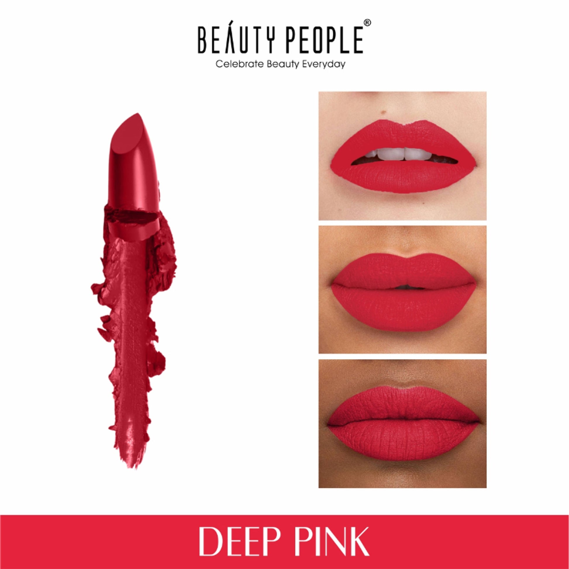 Beauty People Glorified Gold Lipstick - Deep Pink
